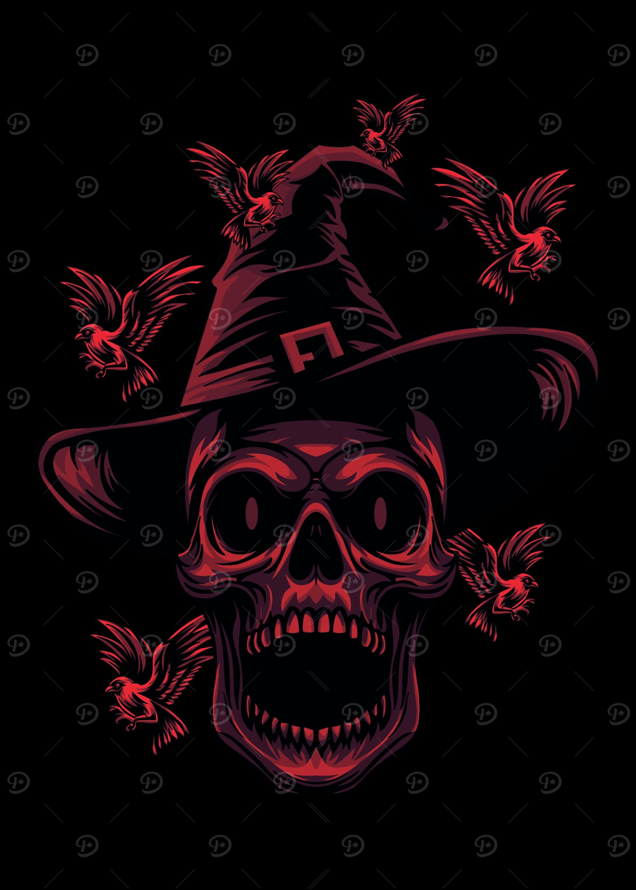 Skull and Bird