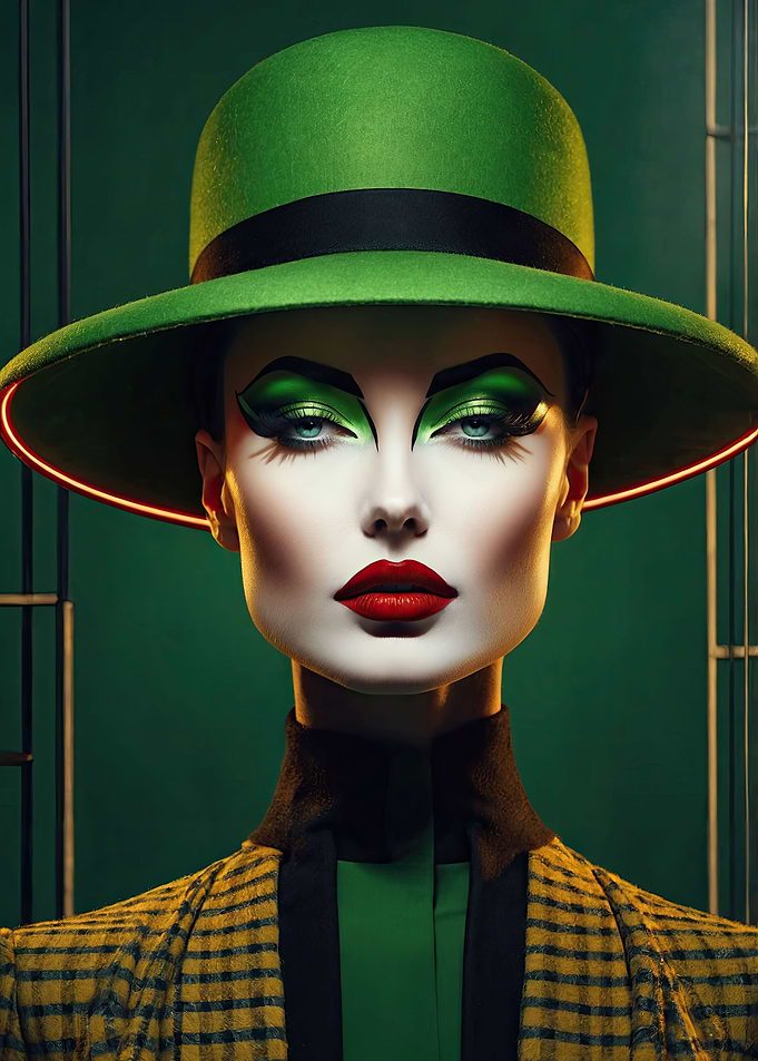 Glamorous Green Portrait