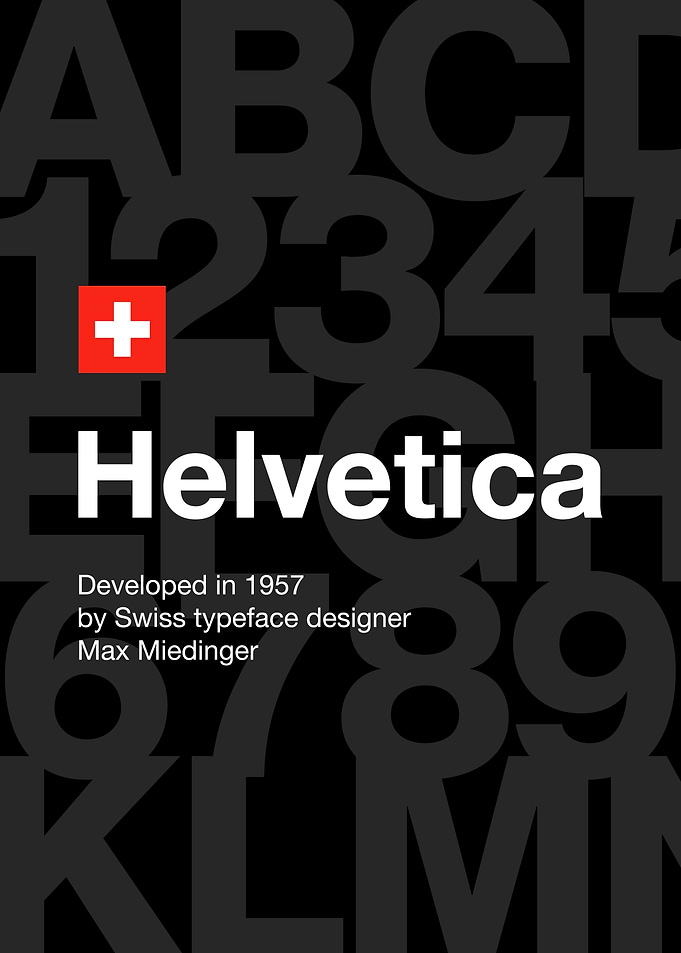 Helvetica font 1957