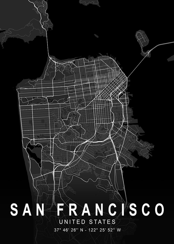 San Francisco Dark Map