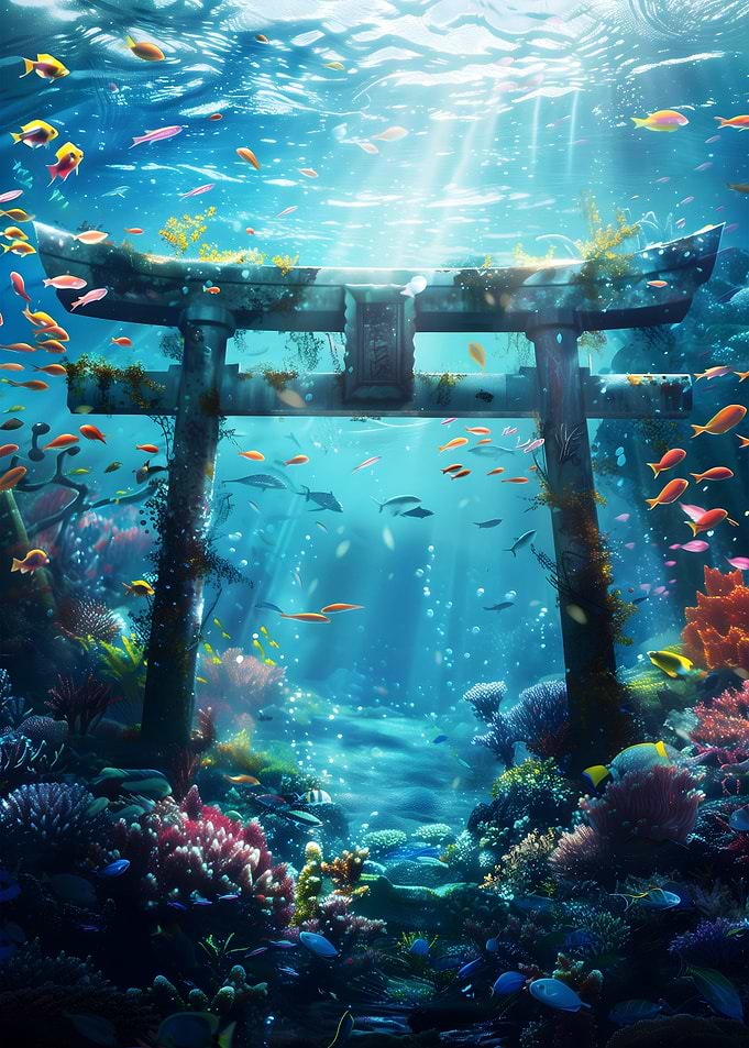 Underwater Torii Gate