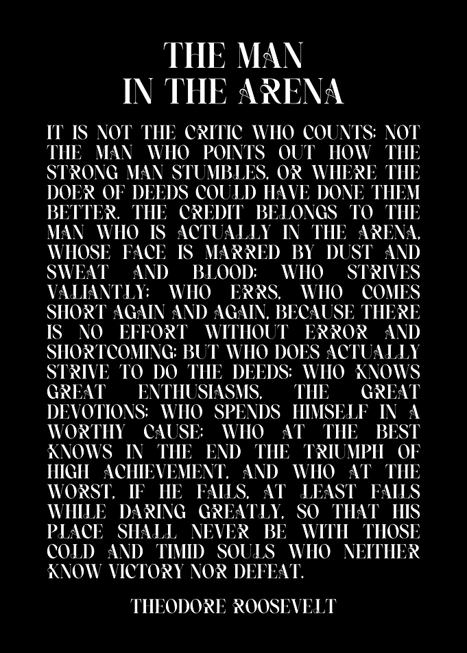 The man in the arena