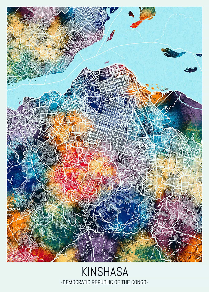 Kinshasa DR Congo Map