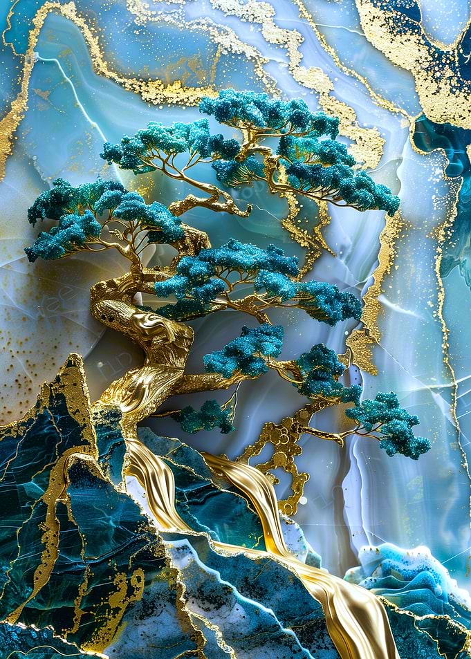 Abstract Bonsai Tree Art