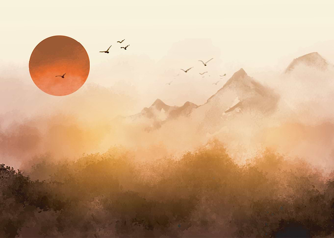 The Sun Japanese art