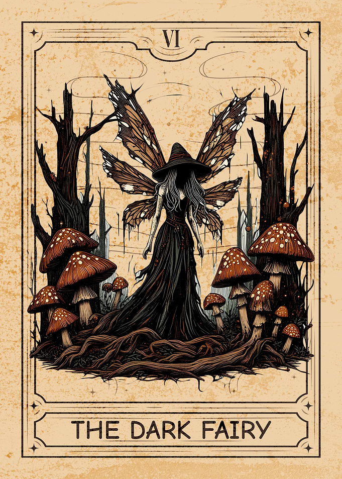 Spooky Tarot Card Fairy