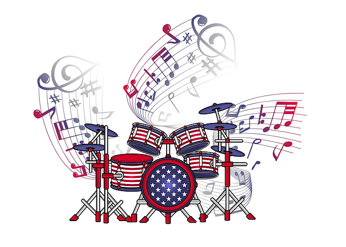 Drummer Gift 4th Of July