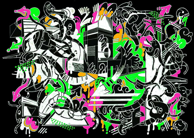 neon graffiti