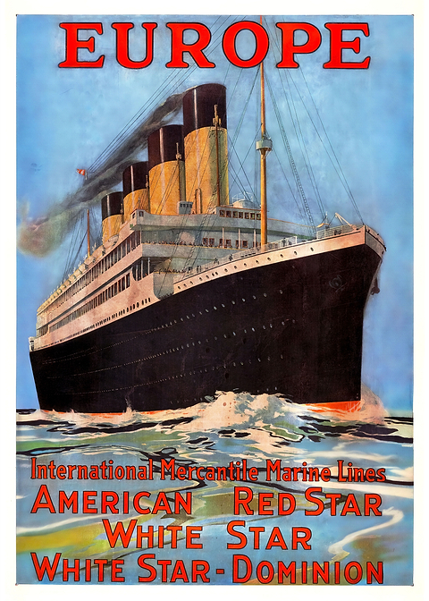 Timeless Sea Journey — vintage travel poster on metal
