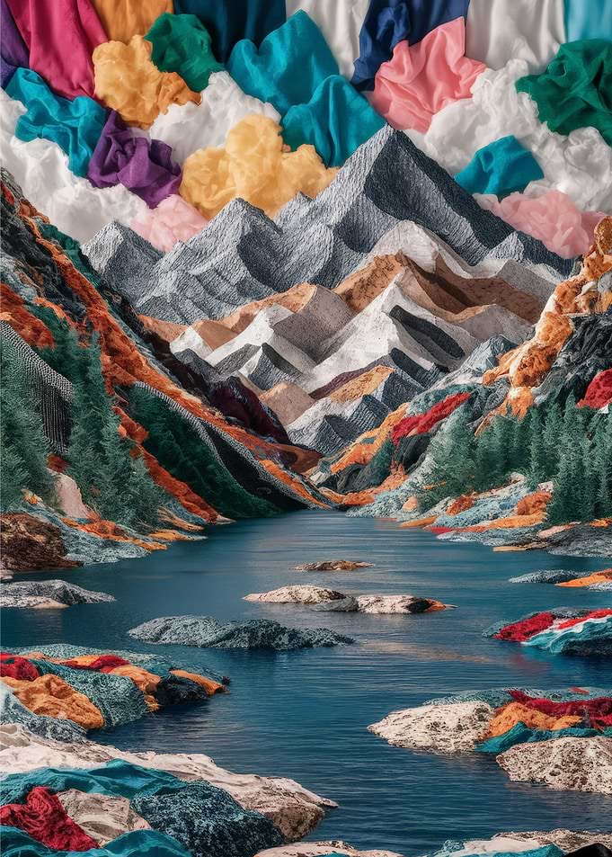Collage Mountain Lake