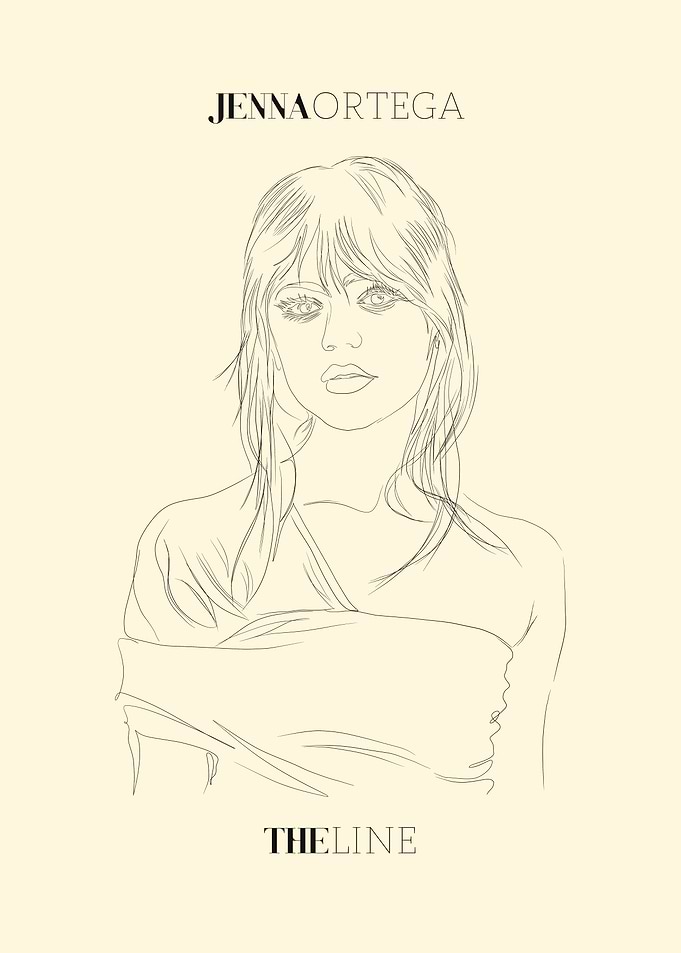 Jenna Ortega with lines