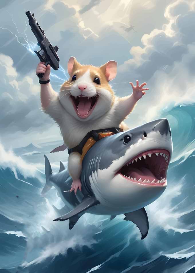 Hamster with Guns Riding