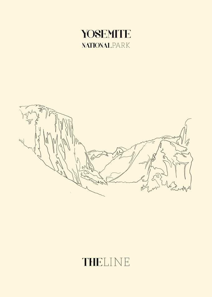Yosemite made with lines