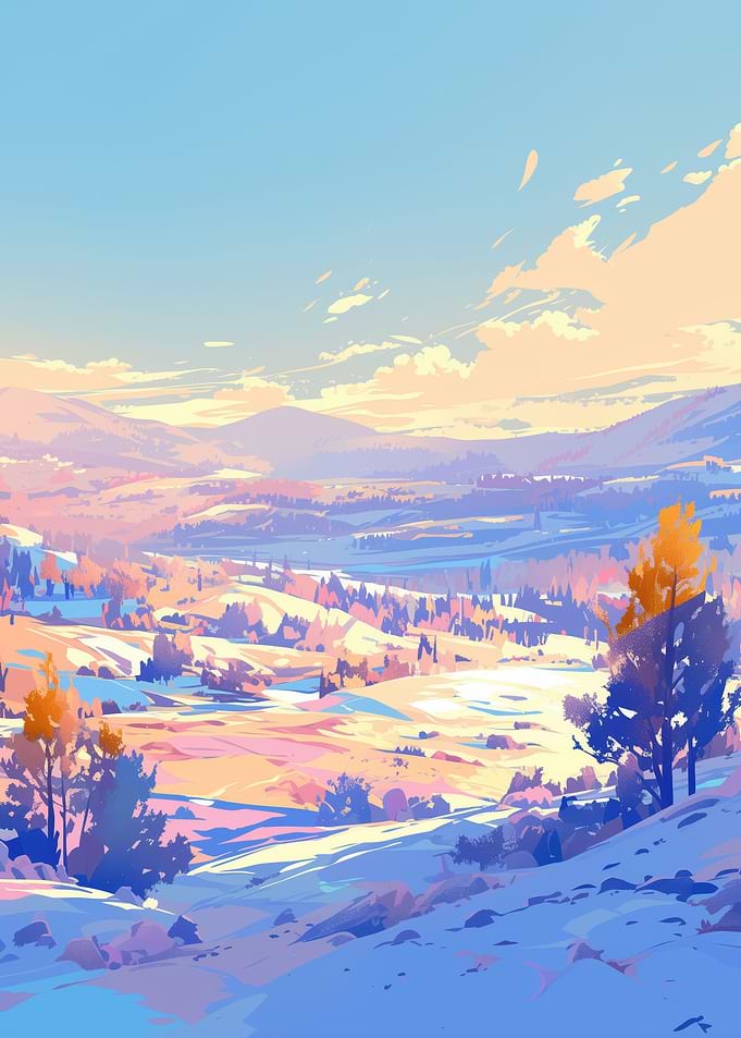 Pastel Meadow Skies
