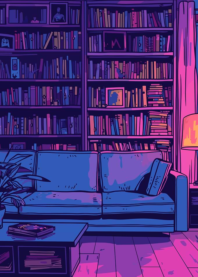 Book Lofi Pink Retro