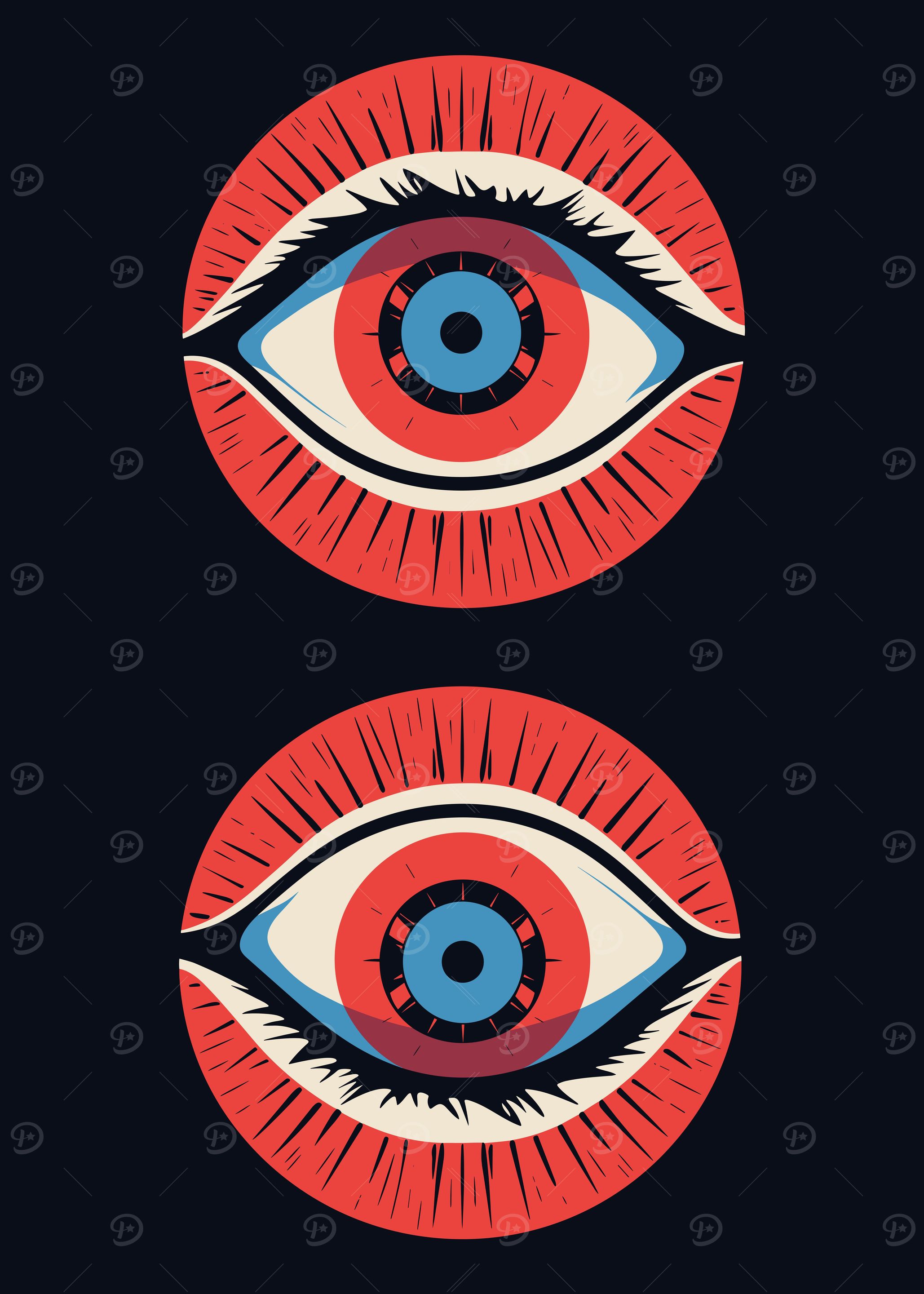 Modern Evil Eye Poster Art