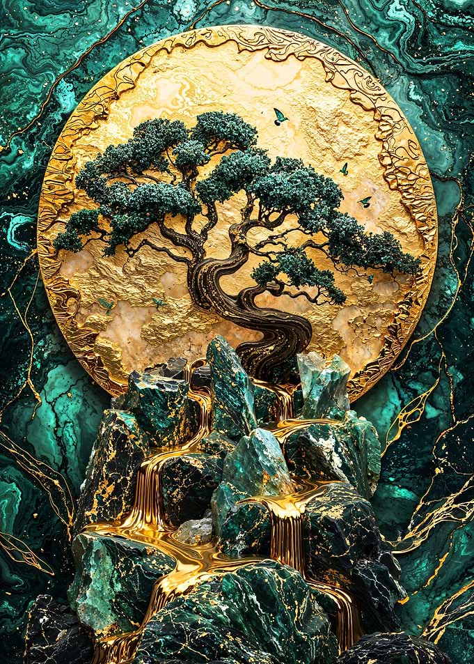 Golden Cascade Kintsugi