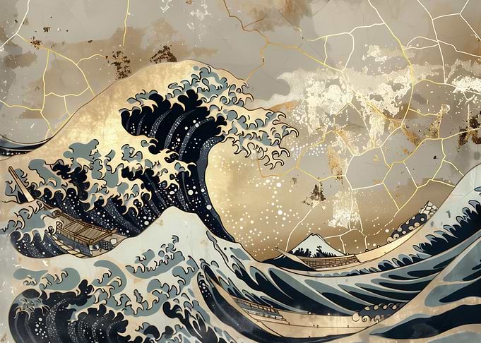 Wave Of Kanagawa Gold