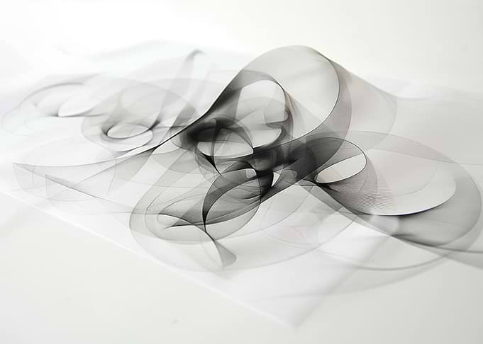 Black White Abstract Art