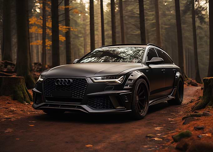 Audi RS Tuned car Forest