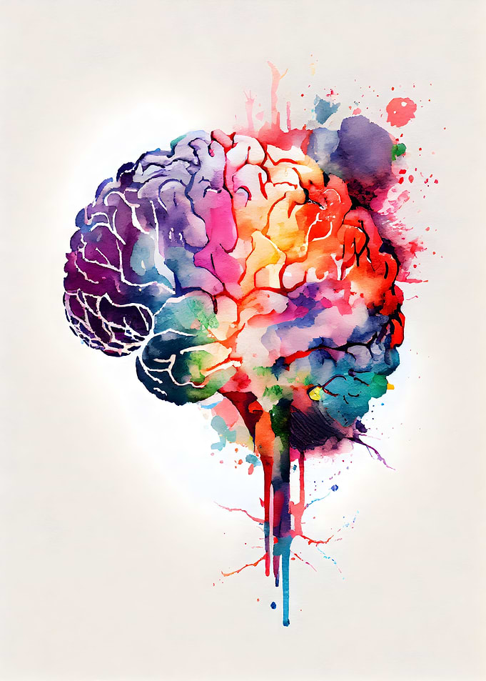 Colorful Brain Painting