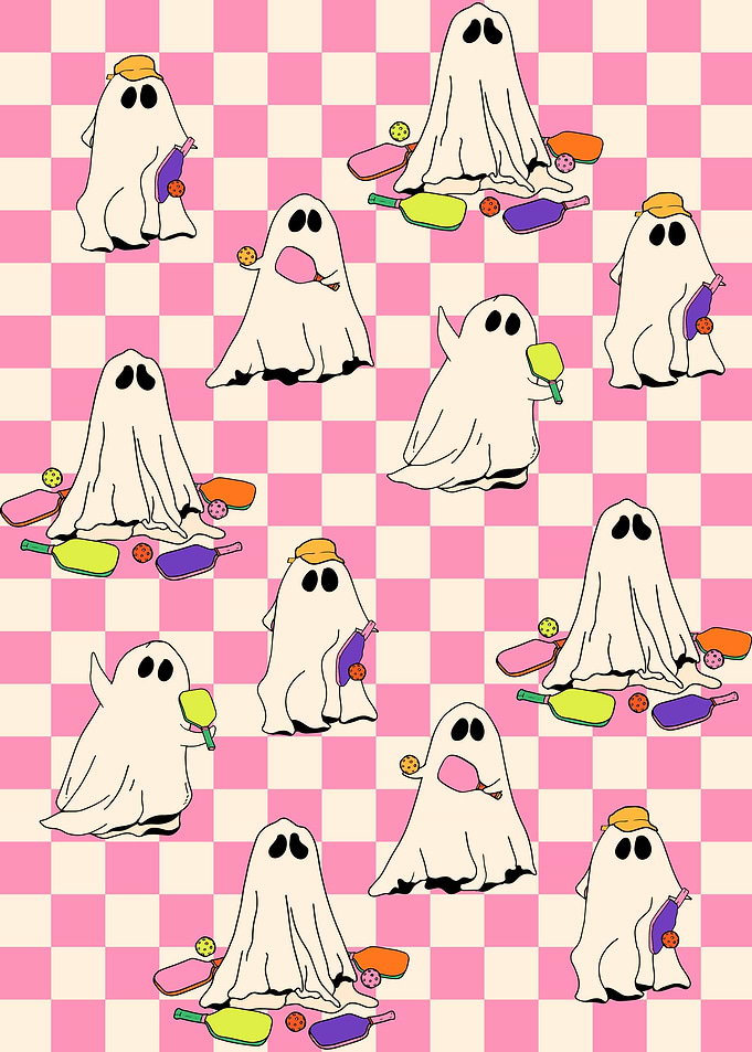 Vintage Pink Check Ghost