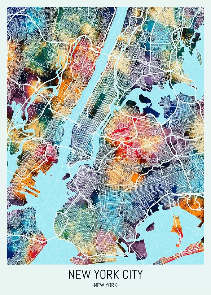 New York City New York Map