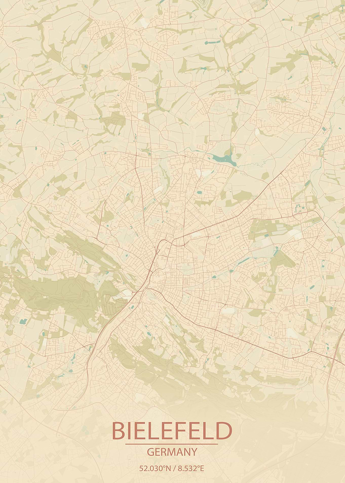 Bielefeld Germany City Map