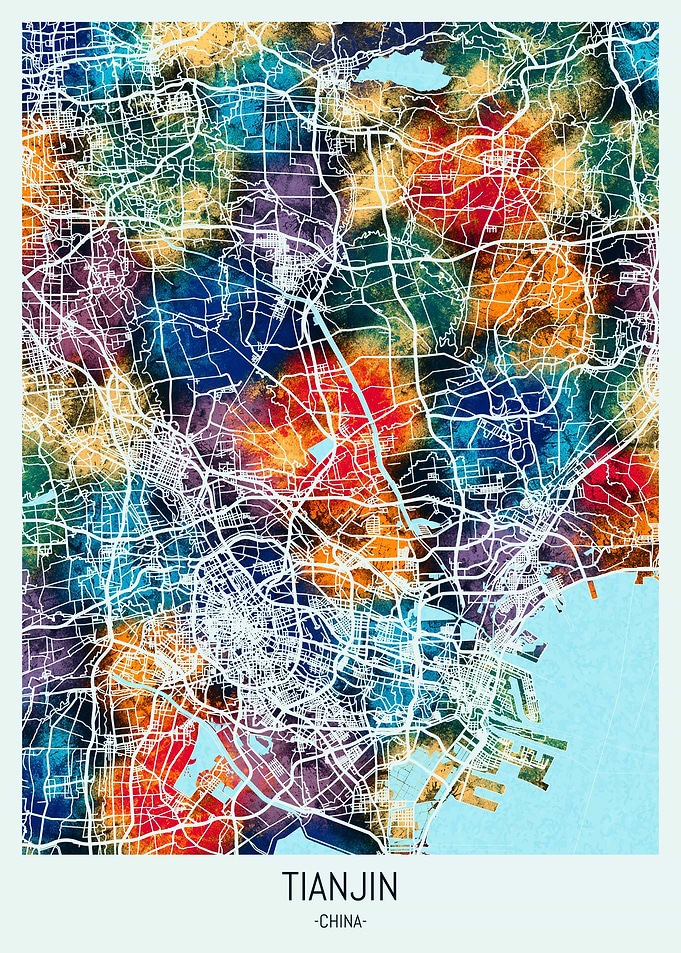 Tianjin China Map