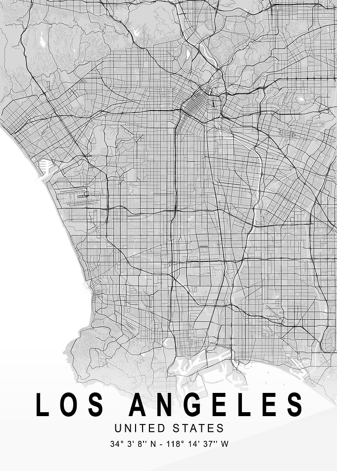 Los Angeles Light Map