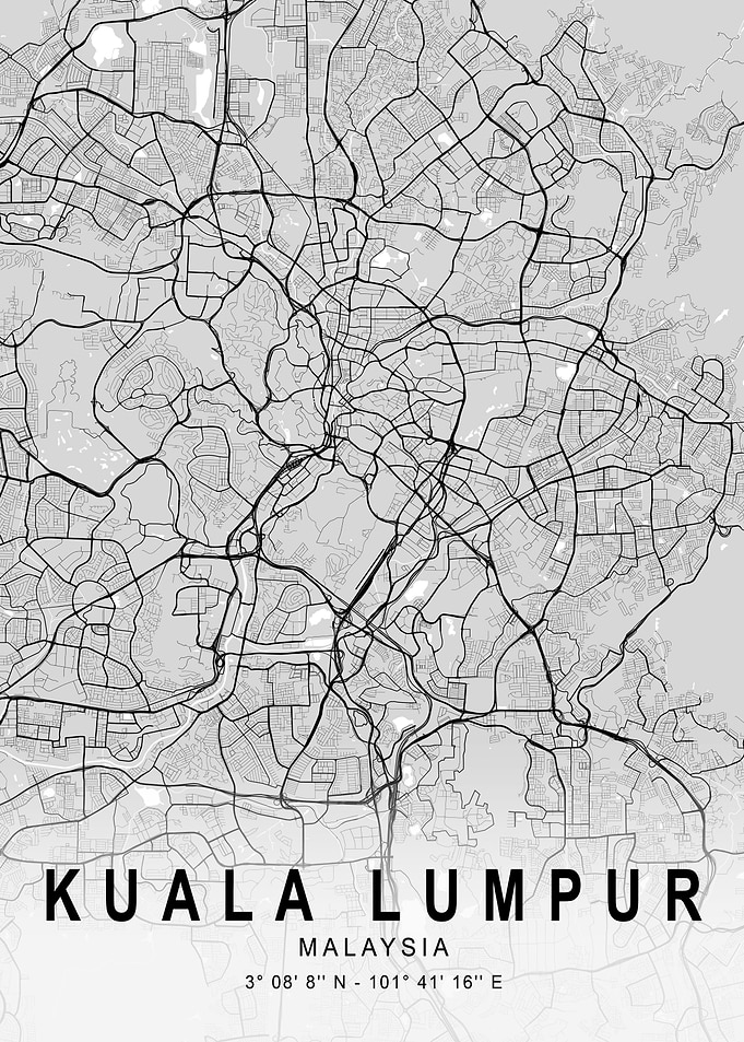 Kuala Lumpur Light Map