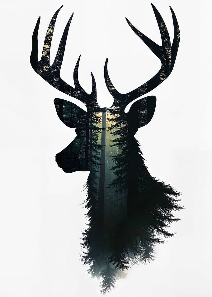 Deer and the forest