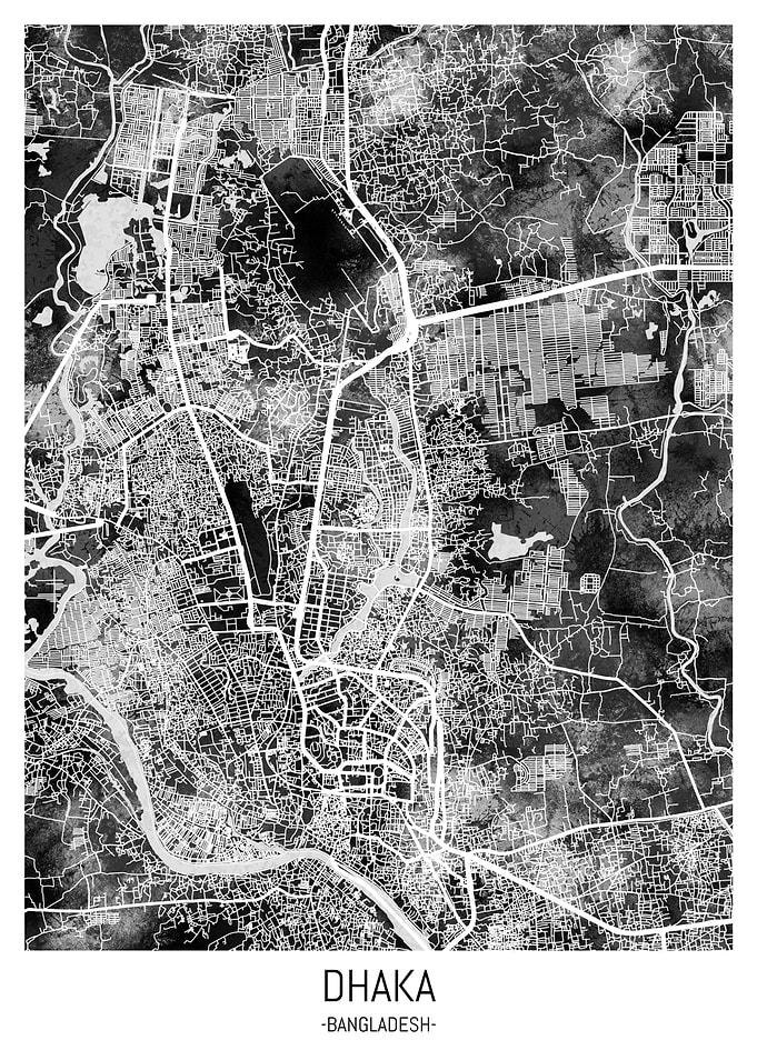 Dhaka Bangladesh City Map