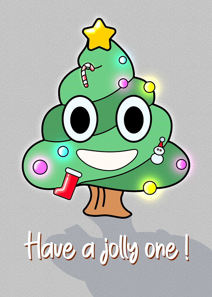 Funny Christmas toilet