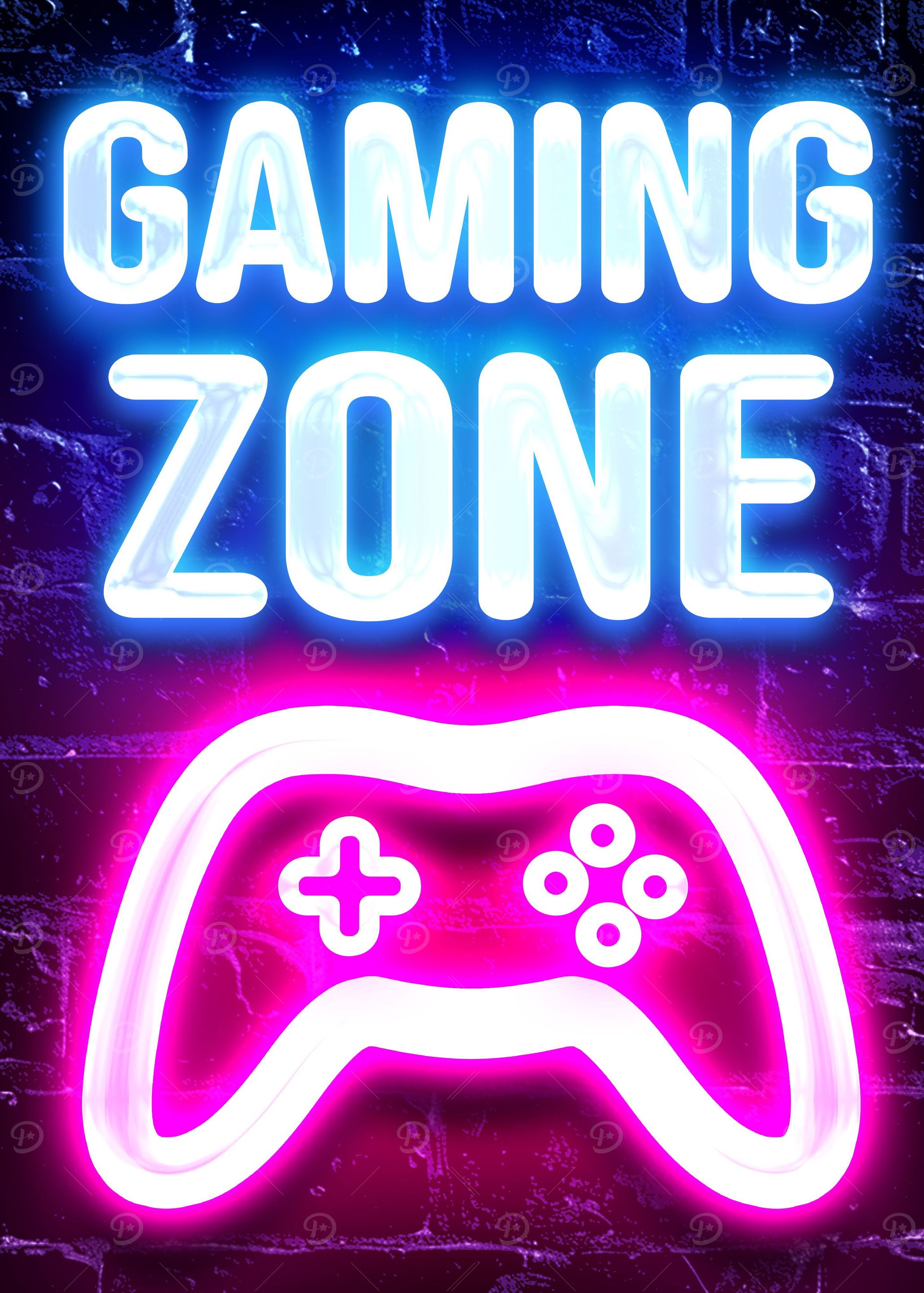 Gaming zone pink neon