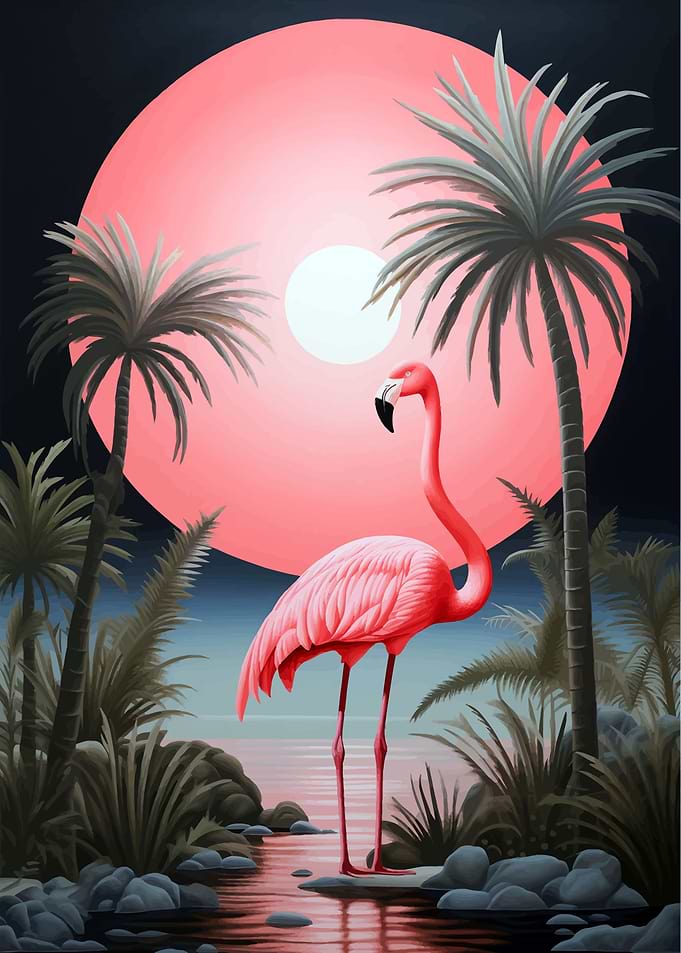 TROPICAL FLAMINGO LANDSCAP