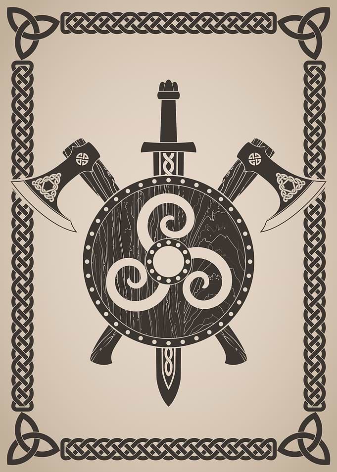 viking arms ornament frame