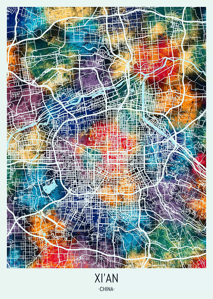 XiAn China Map