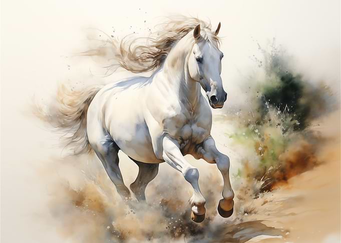 Rustic Horse Watercolor