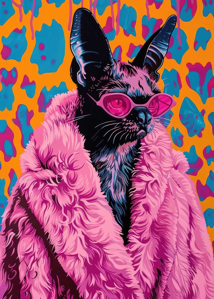 Funky Bat in Purple Fur