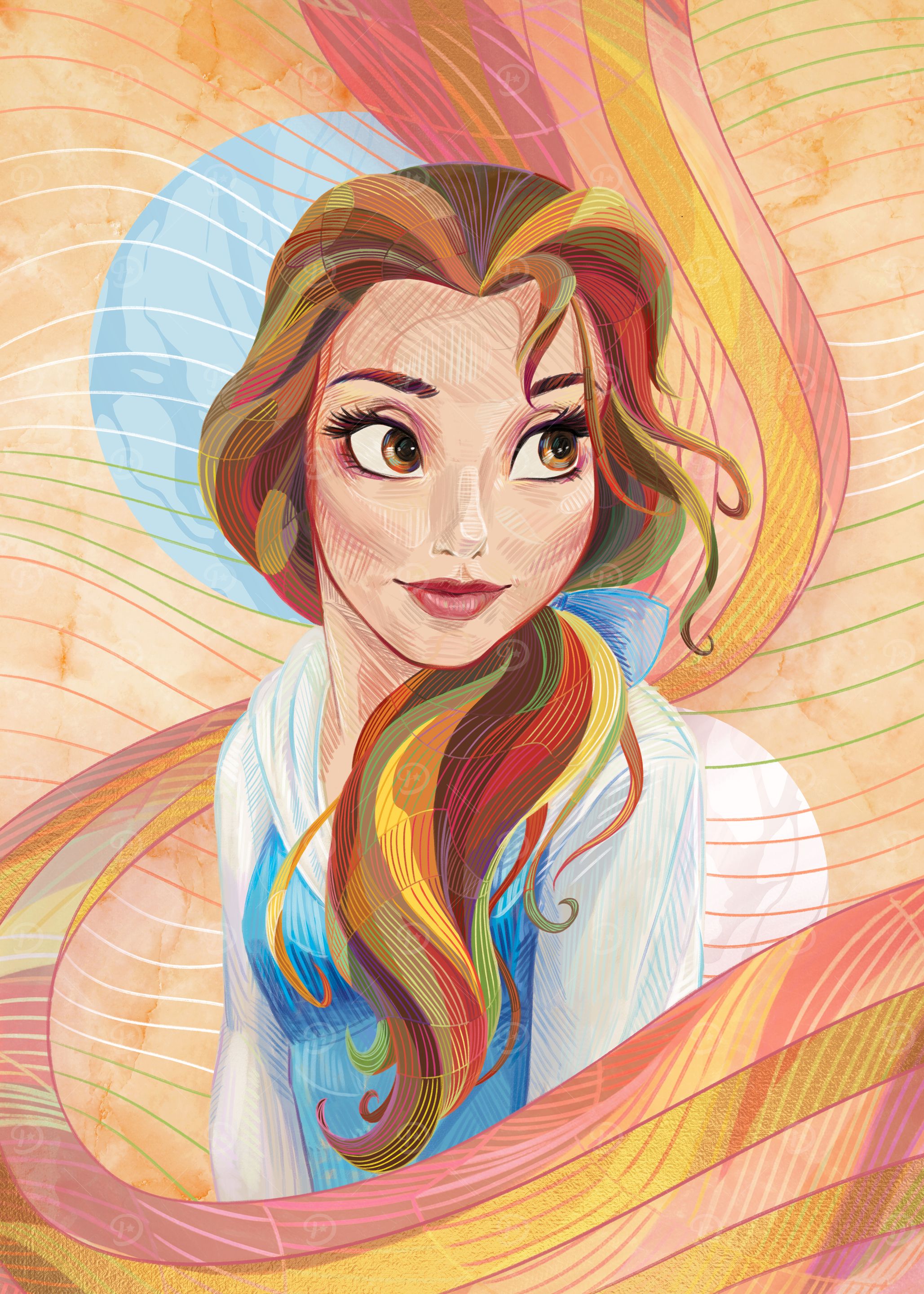 Colored Pencil Belle