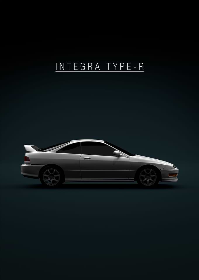 White Acura Integra TypeR