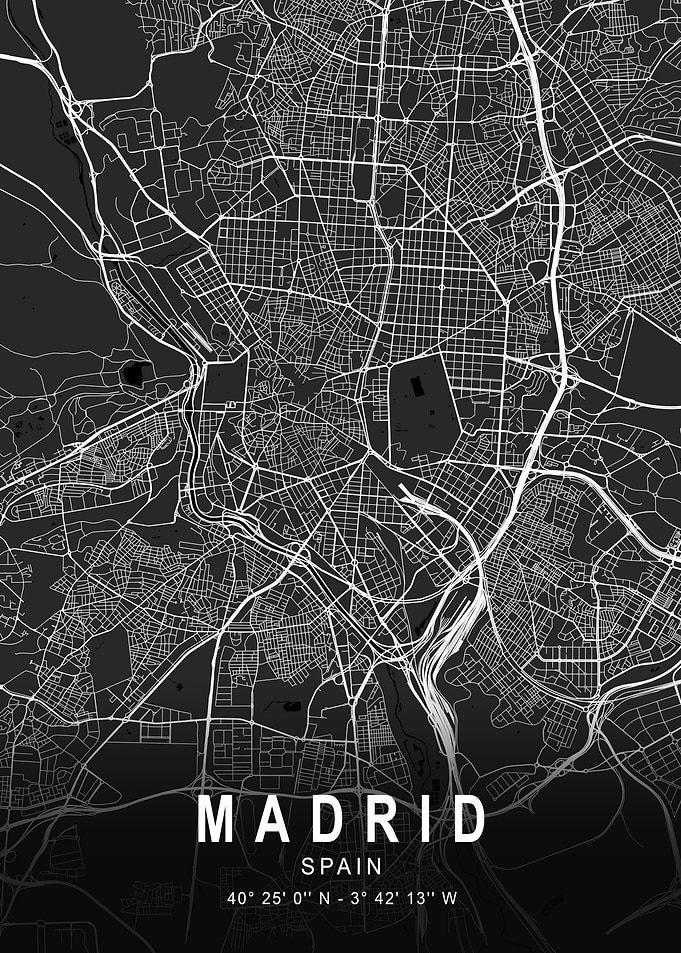 Madrid Dark Map
