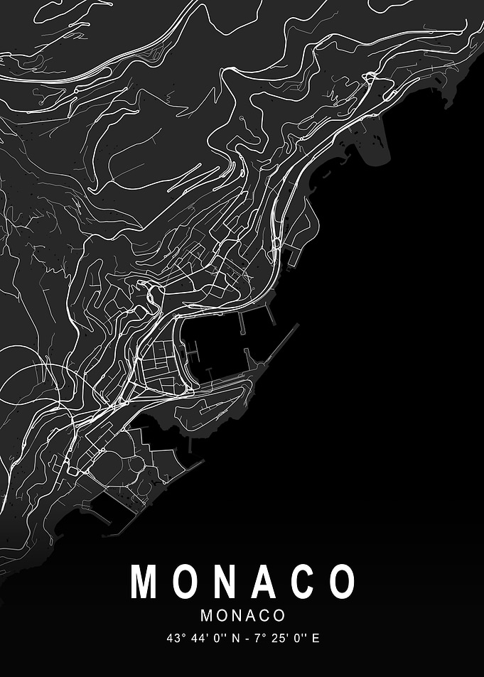 Monaco Dark Map
