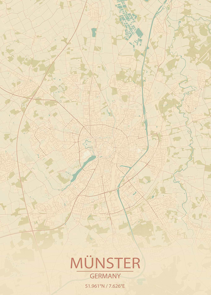 Munster Germany City Map