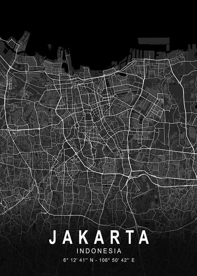 Jakarta Dark Map