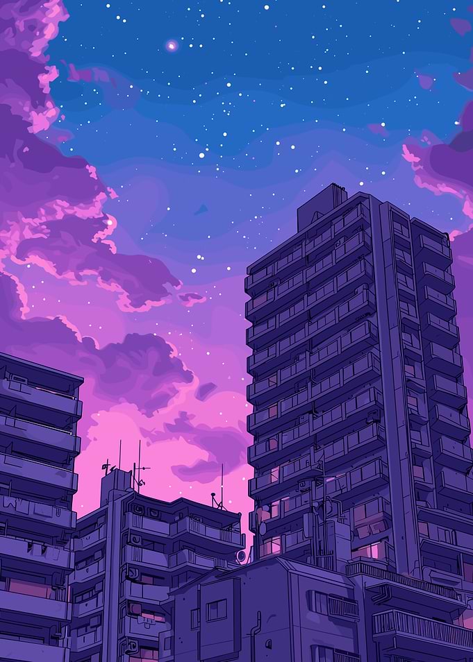 City Build Lofi Pink Retro