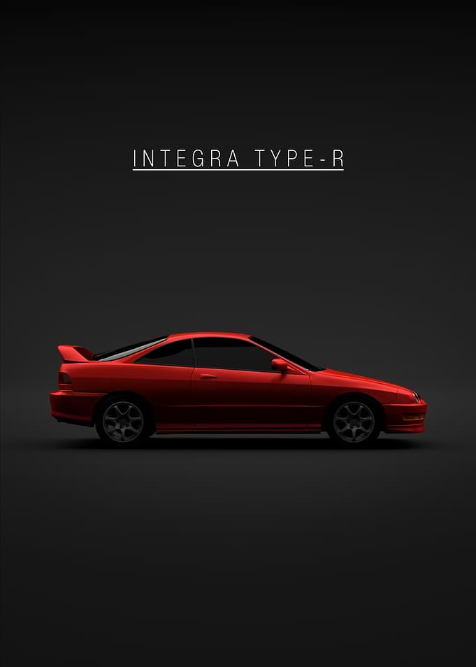 Red Acura Integra Type R