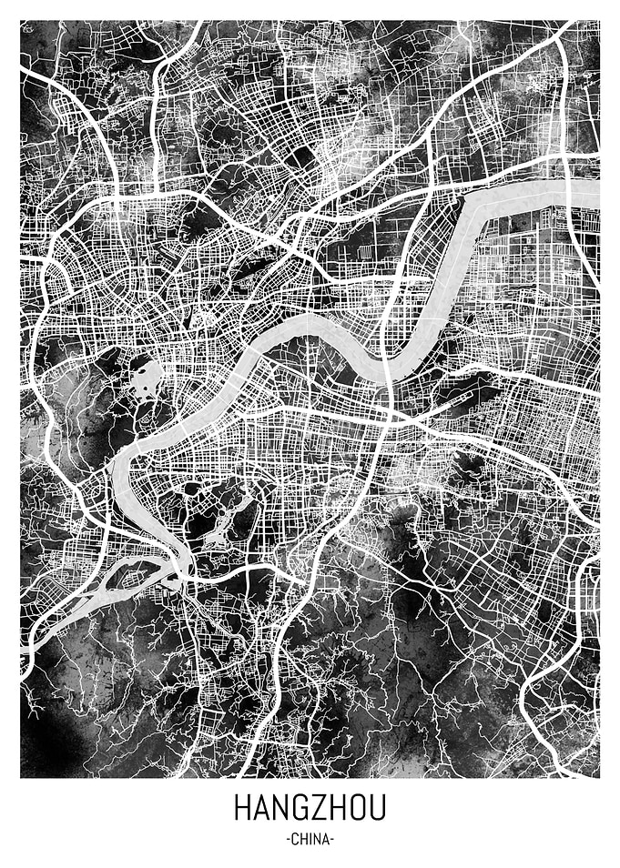 Hangzhou China City Map