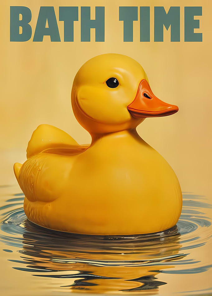 cute duck bath time